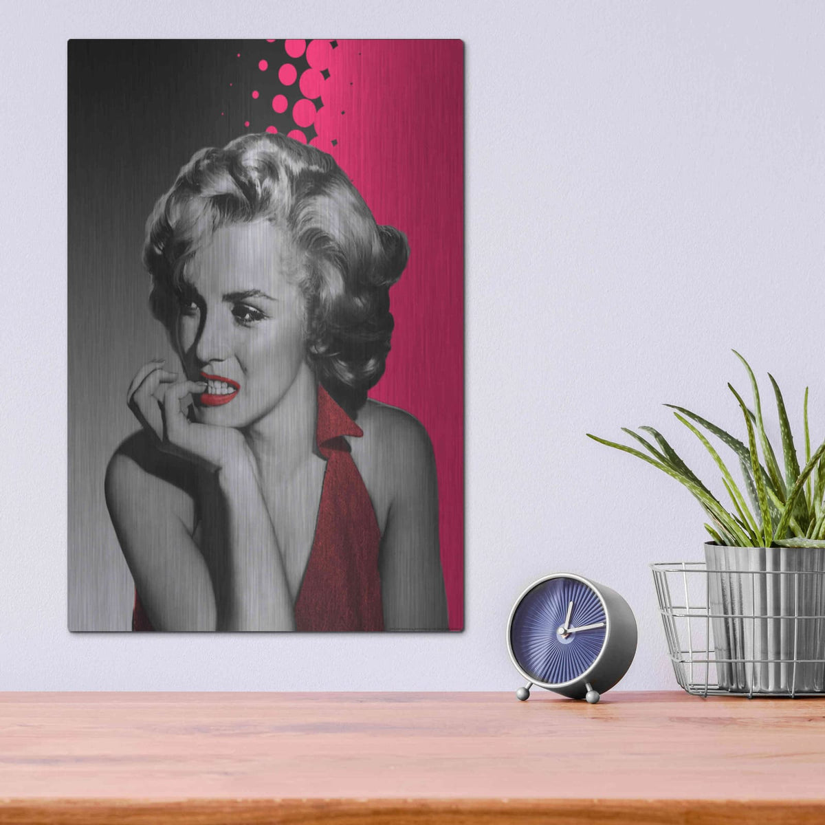'The Thinker In Red' by Chris Consani – Metal Wall Art, 12x16 room view