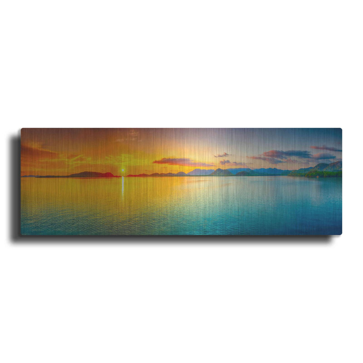 'Good Night World' by Luxe Metal Portfolio – Metal Wall Art