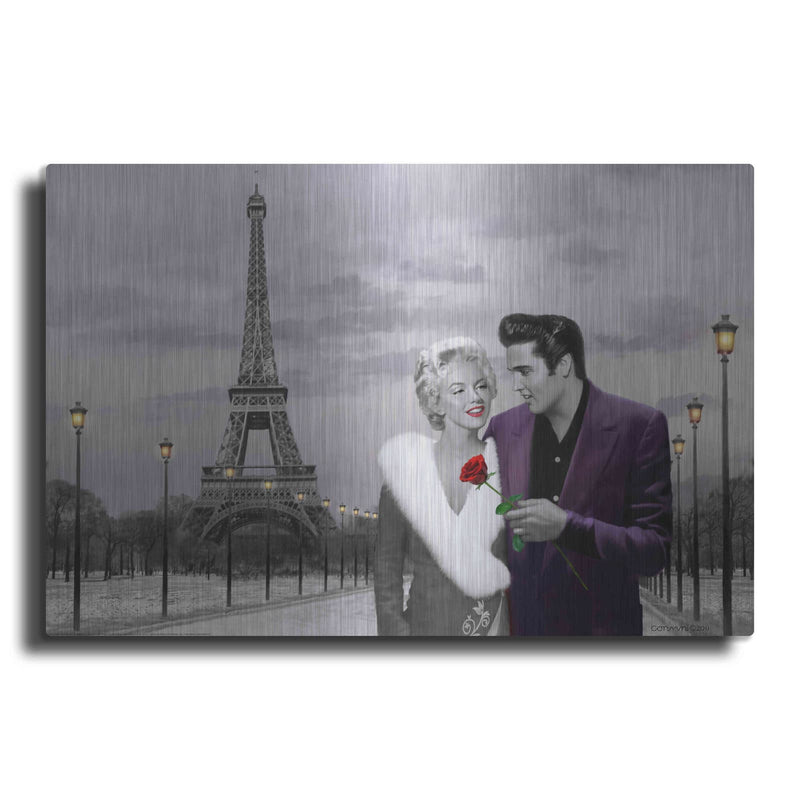 'Paris Sunset In Snow' by Chris Consani – Metal Wall Art