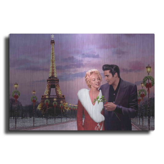 Luxe Metal Art 'Paris Christmas' by Chris Consani, Metal Wall Art