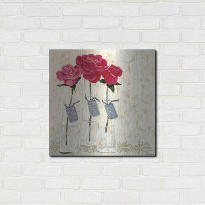 Luxe Metal Art 'Inspired Pink' by Jadei Graphics, Metal Wall Art,24x24