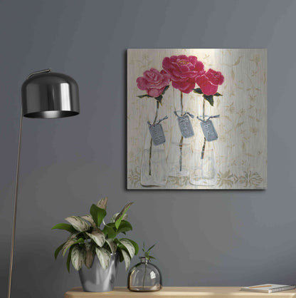 Luxe Metal Art 'Inspired Pink' by Jadei Graphics, Metal Wall Art,24x24