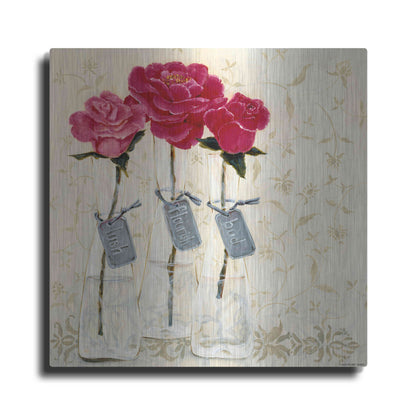 Luxe Metal Art 'Inspired Pink' by Jadei Graphics, Metal Wall Art