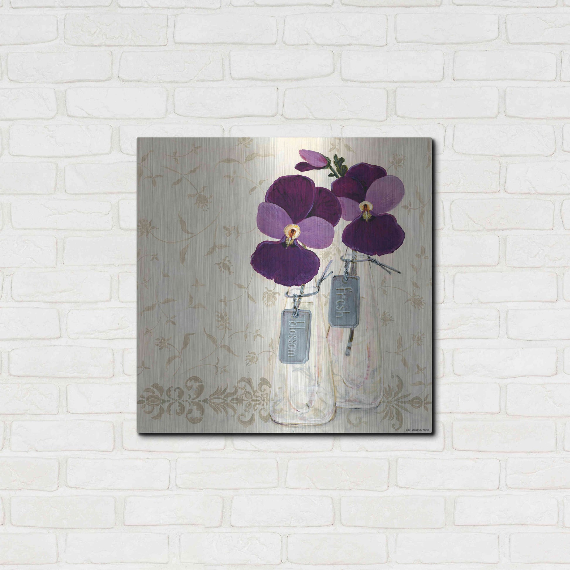 Luxe Metal Art 'Inspired Purple' by Jadei Graphics, Metal Wall Art,24x24