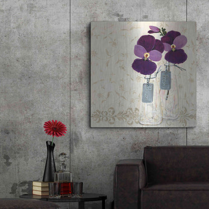 Luxe Metal Art 'Inspired Purple' by Jadei Graphics, Metal Wall Art,36x36