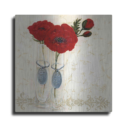 Luxe Metal Art 'Inspired Red' by Jadei Graphics, Metal Wall Art