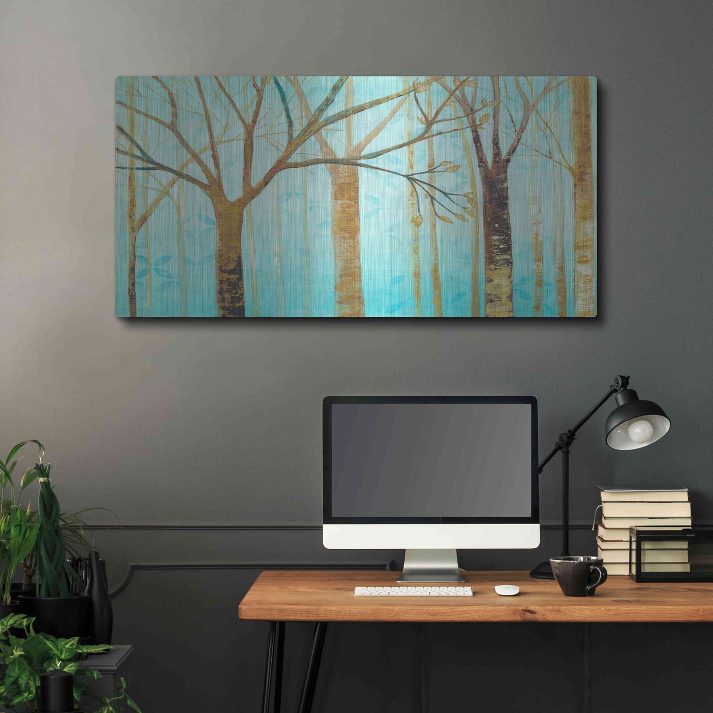 Luxe Metal Art 'Ambient' by Jadei Graphics, Metal Wall Art,48x24