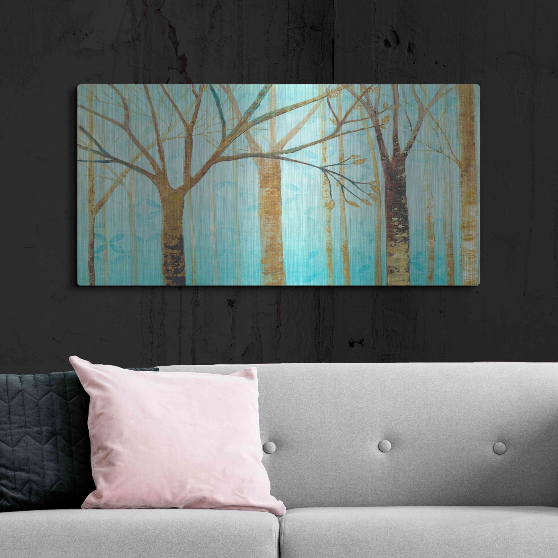 Luxe Metal Art 'Ambient' by Jadei Graphics, Metal Wall Art,48x24