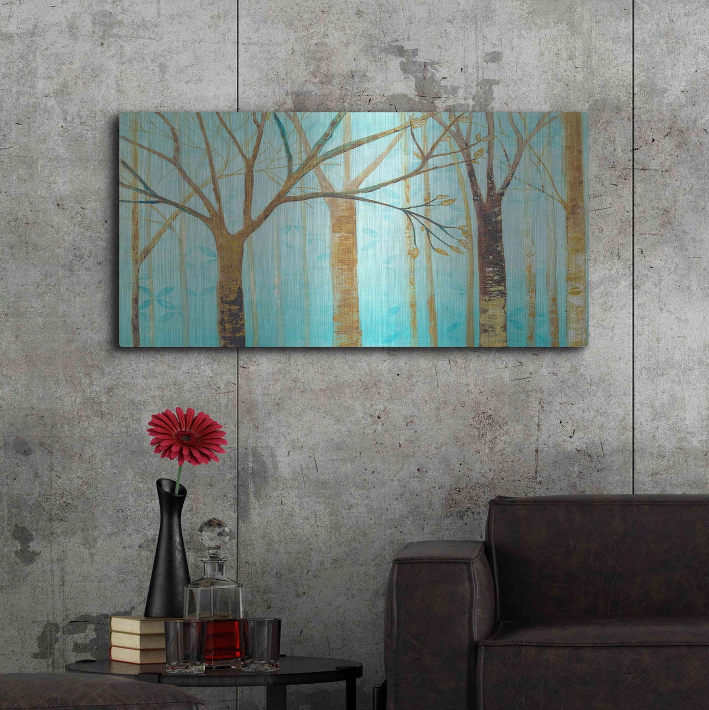 Luxe Metal Art 'Ambient' by Jadei Graphics, Metal Wall Art,48x24