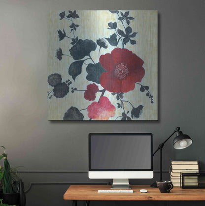 Luxe Metal Art 'Japanese Blossoms 1' by Jadei Graphics, Metal Wall Art,36x36