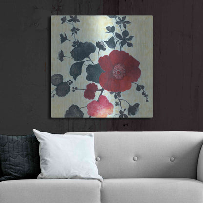 Luxe Metal Art 'Japanese Blossoms 1' by Jadei Graphics, Metal Wall Art,36x36