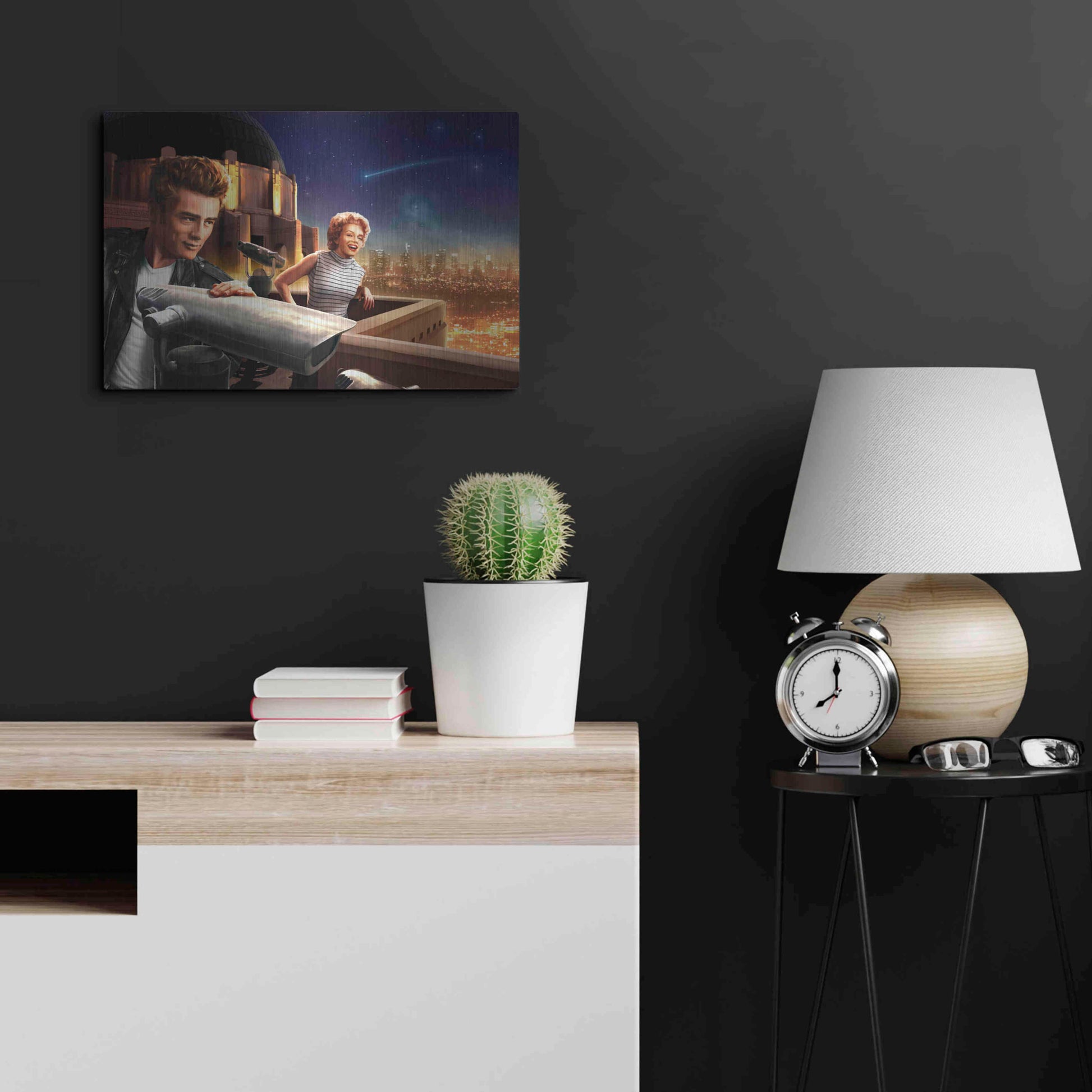 Luxe Metal Art 'Starry Night' by JJ Brando, Metal Wall Art,24x16
