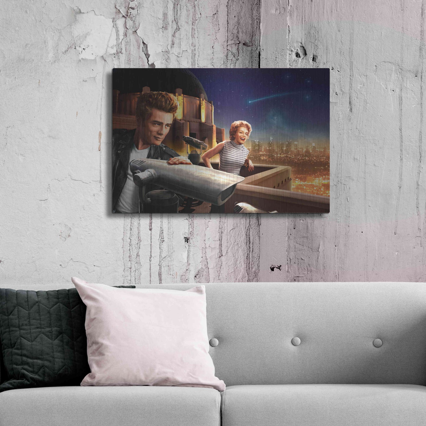 Luxe Metal Art 'Starry Night' by JJ Brando, Metal Wall Art,36x24