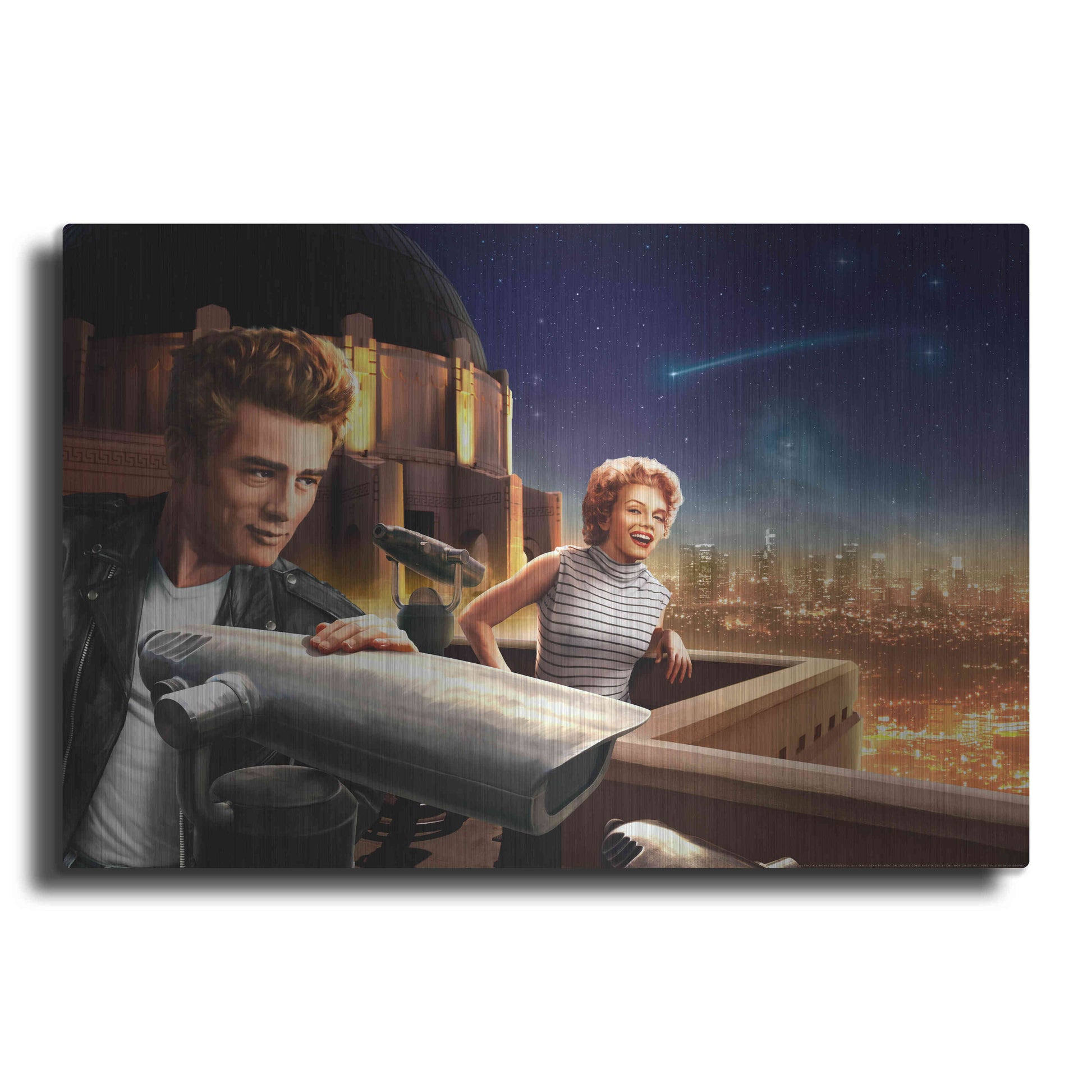 Luxe Metal Art 'Starry Night' by JJ Brando, Metal Wall Art