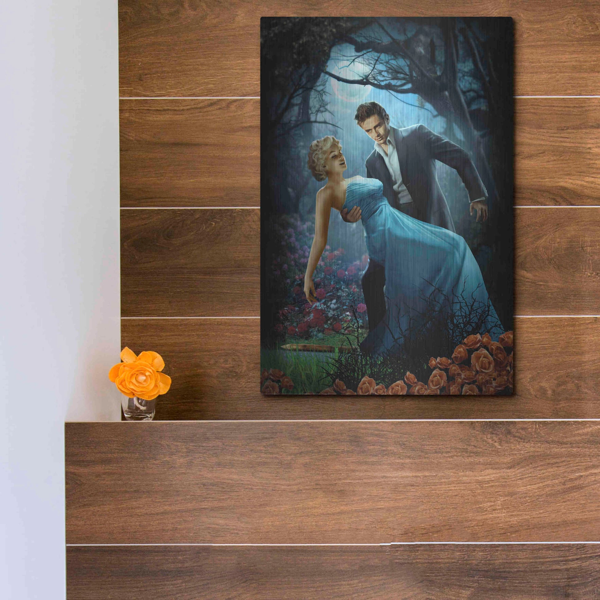 Luxe Metal Art 'Twilight' by JJ Brando, Metal Wall Art,12x16