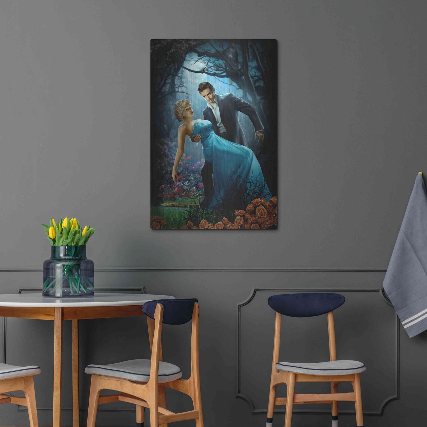 Luxe Metal Art 'Twilight' by JJ Brando, Metal Wall Art,24x36