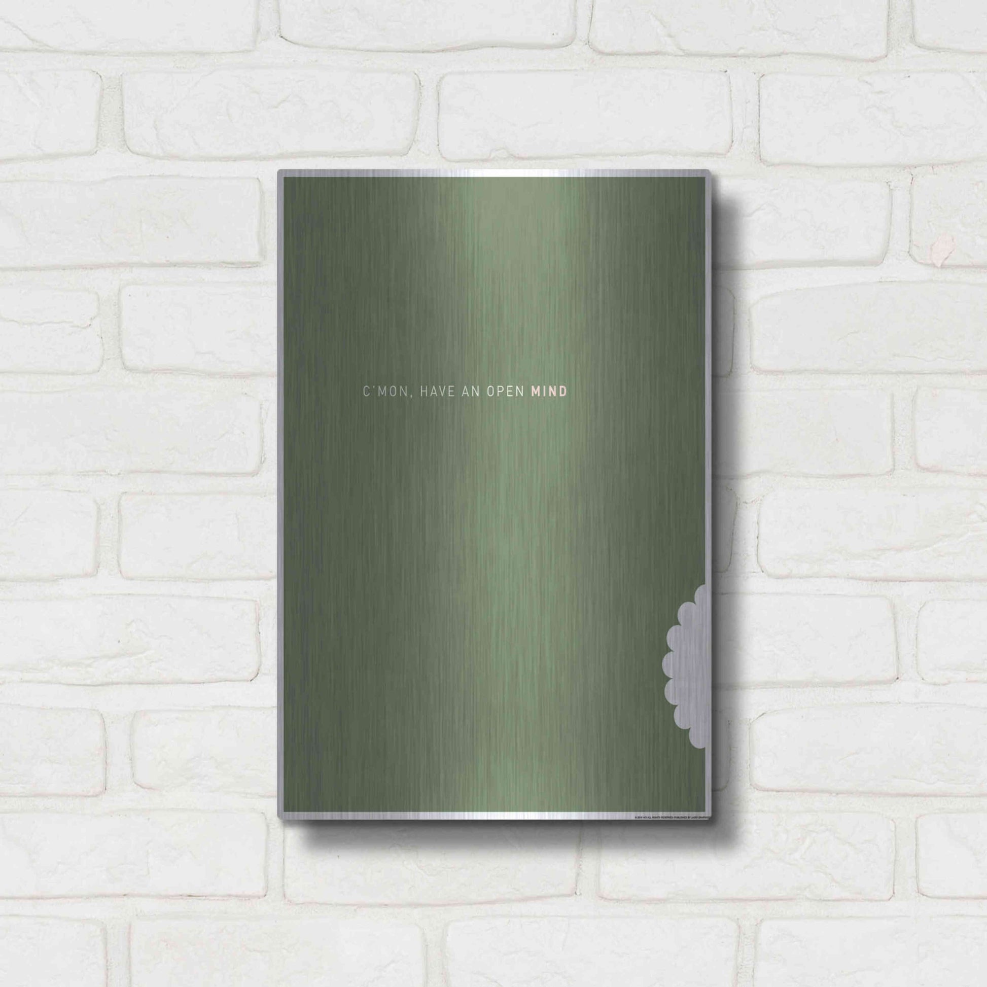 Luxe Metal Art 'Open Mind' by JJ Brando, Metal Wall Art,12x16