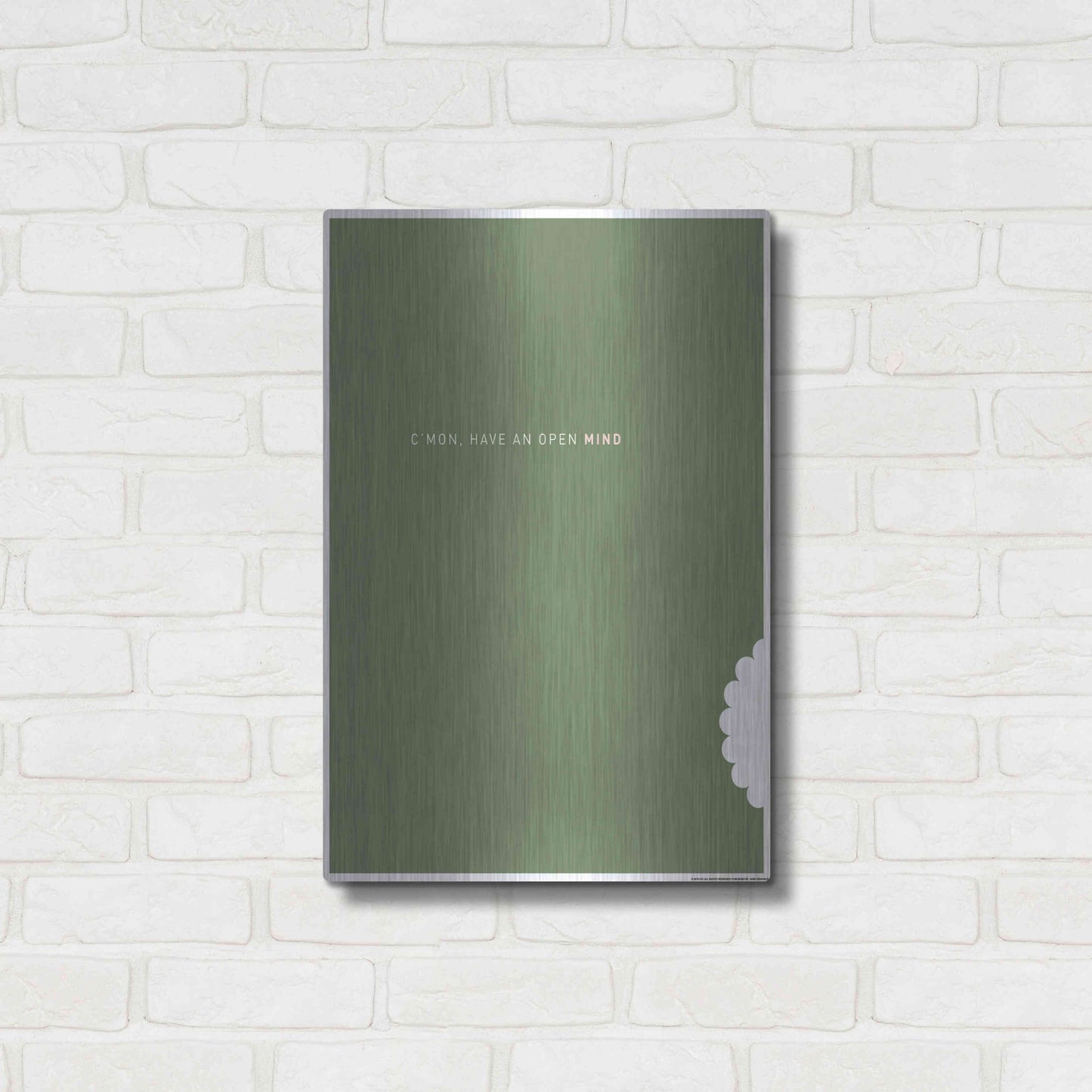 Luxe Metal Art 'Open Mind' by JJ Brando, Metal Wall Art,16x24