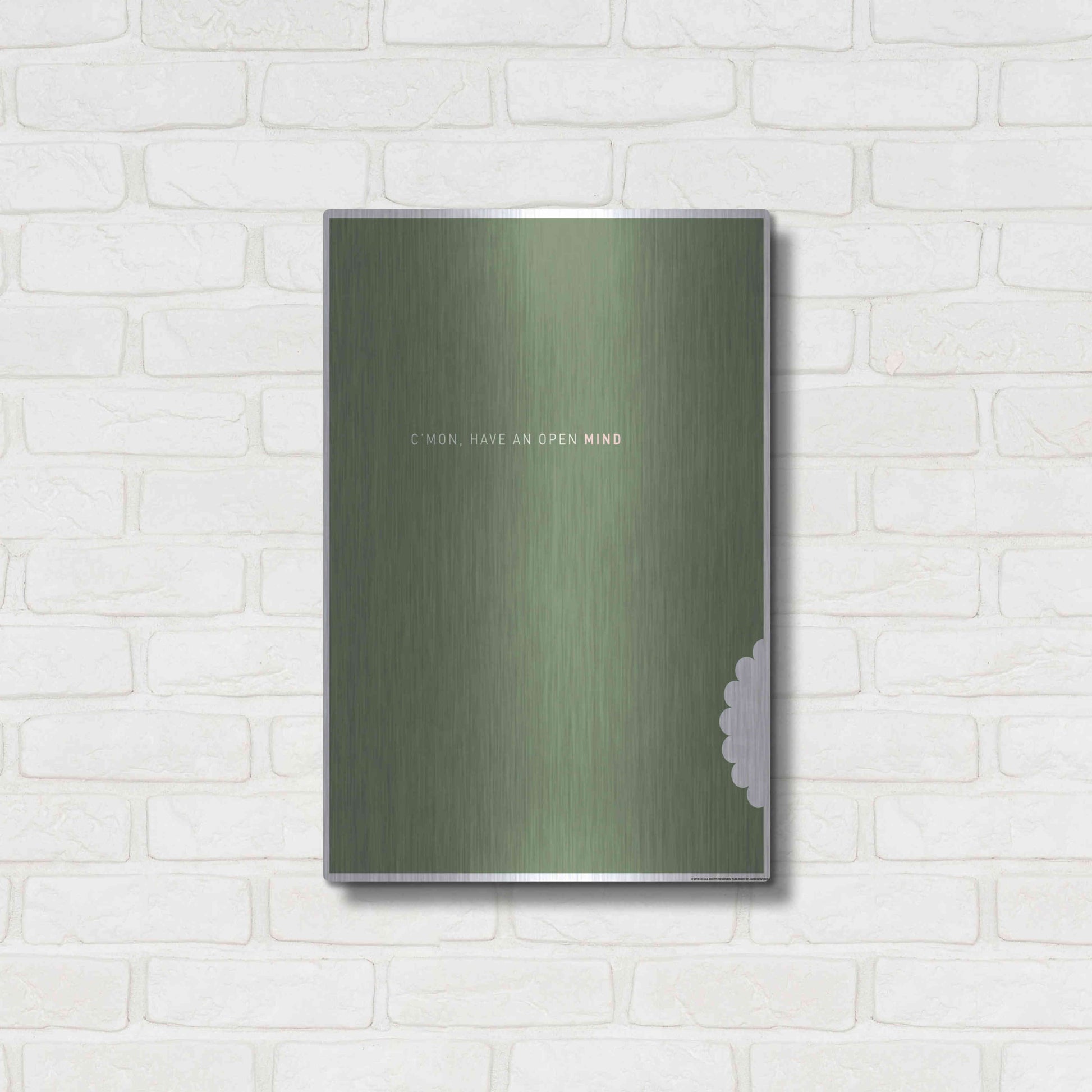 Luxe Metal Art 'Open Mind' by JJ Brando, Metal Wall Art,16x24