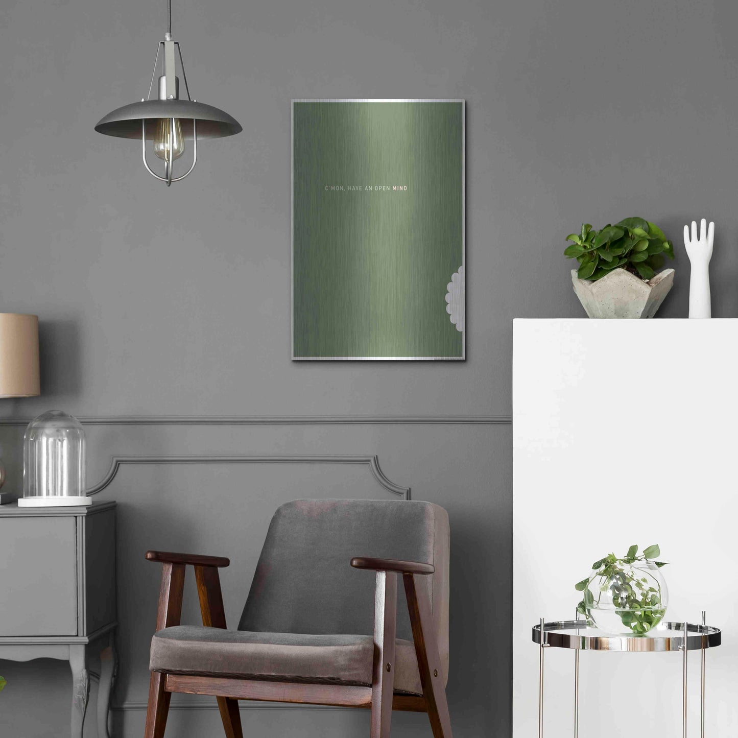 Luxe Metal Art 'Open Mind' by JJ Brando, Metal Wall Art,16x24