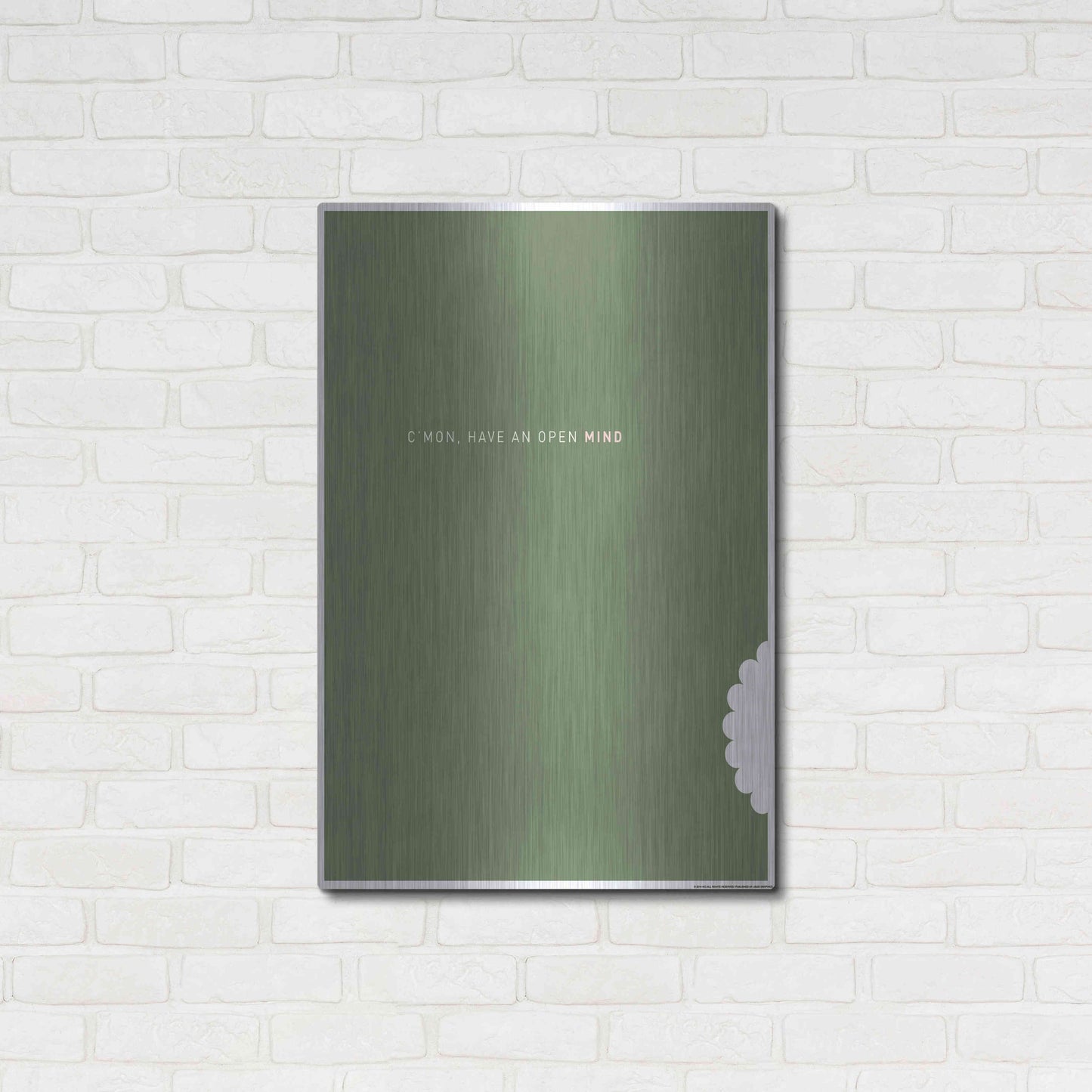 Luxe Metal Art 'Open Mind' by JJ Brando, Metal Wall Art,24x36