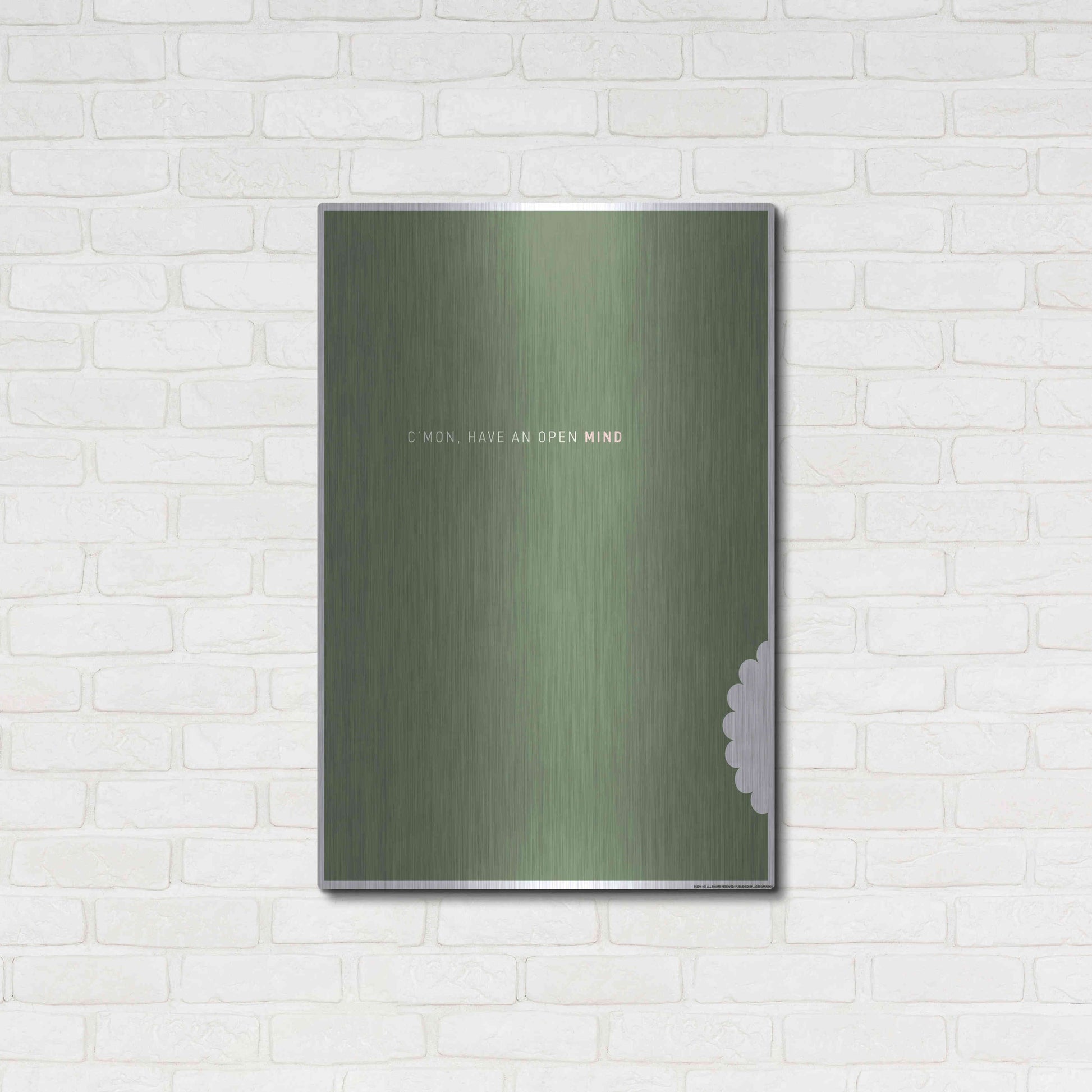 Luxe Metal Art 'Open Mind' by JJ Brando, Metal Wall Art,24x36