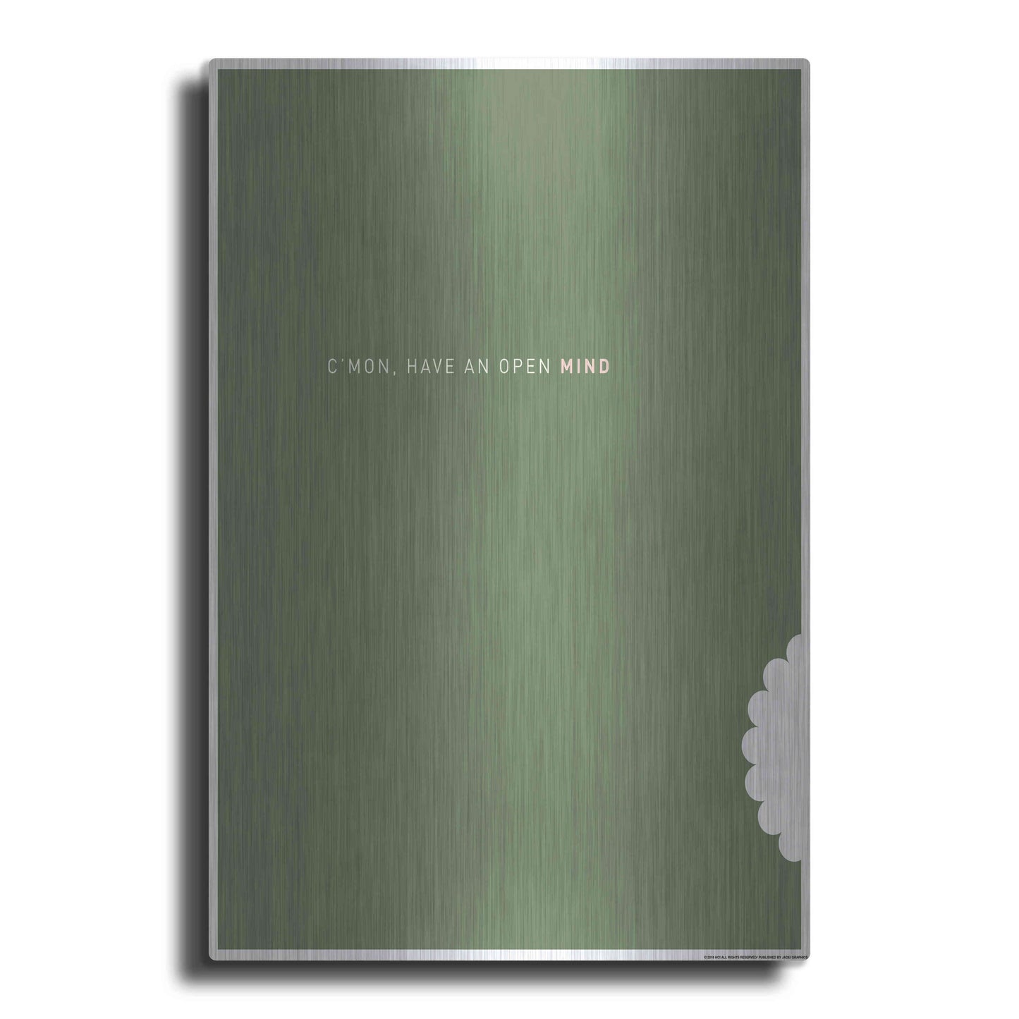 Luxe Metal Art 'Open Mind' by JJ Brando, Metal Wall Art