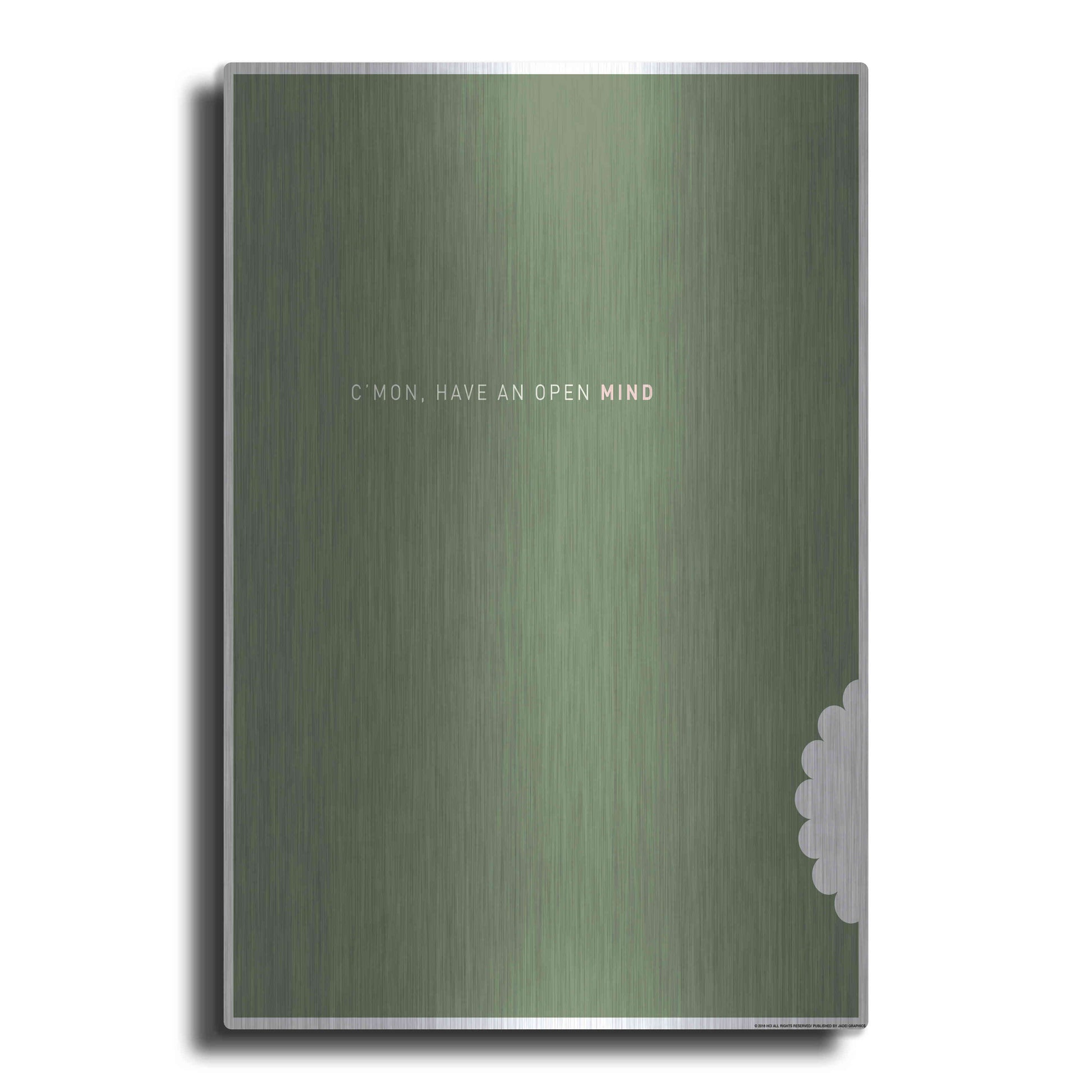 Luxe Metal Art 'Open Mind' by JJ Brando, Metal Wall Art