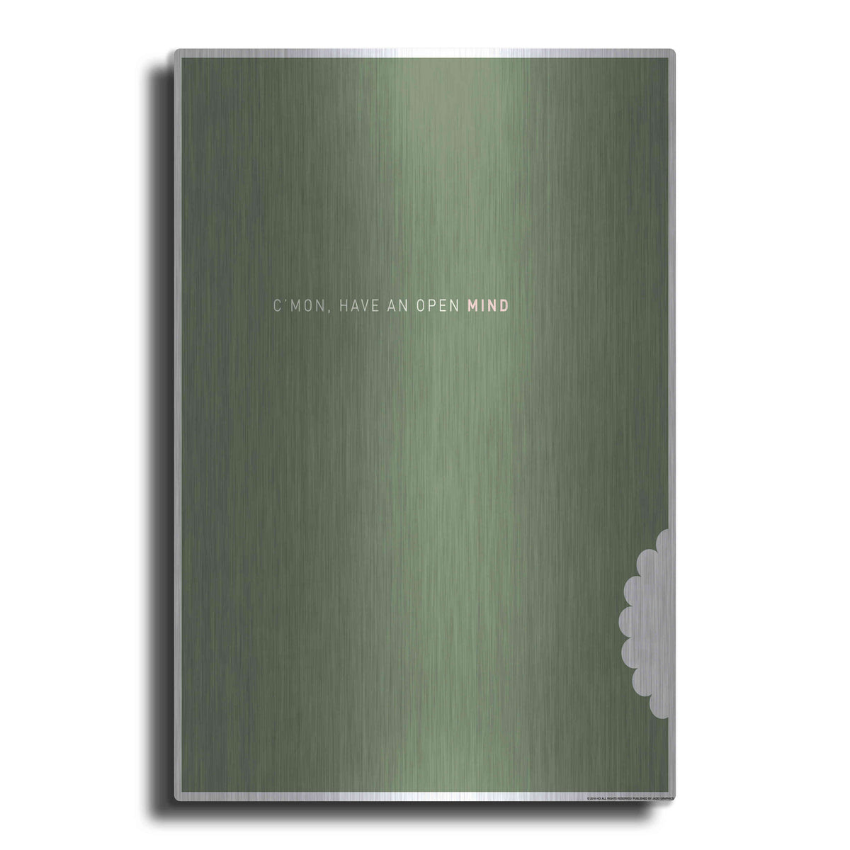Luxe Metal Art 'Open Mind' by JJ Brando, Metal Wall Art