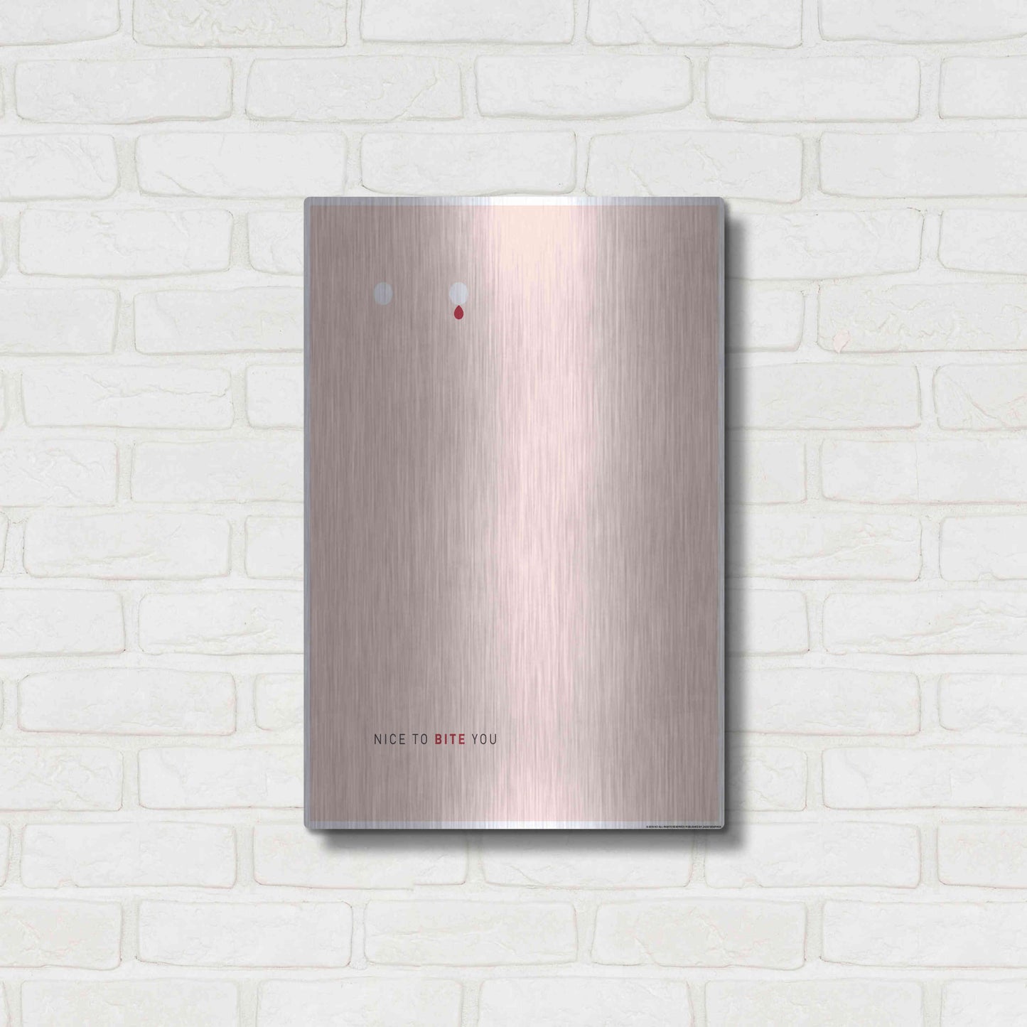 Luxe Metal Art 'Bite You' by JJ Brando, Metal Wall Art,16x24