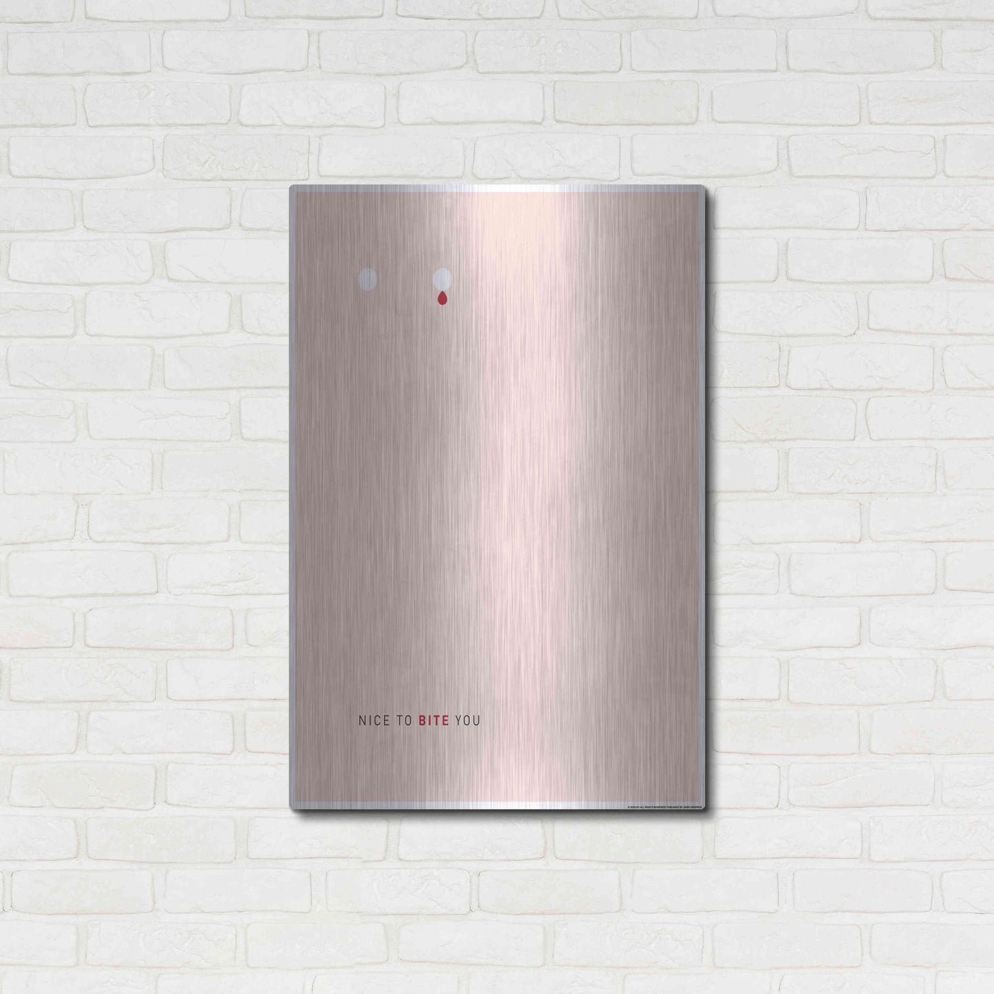 Luxe Metal Art 'Bite You' by JJ Brando, Metal Wall Art,24x36