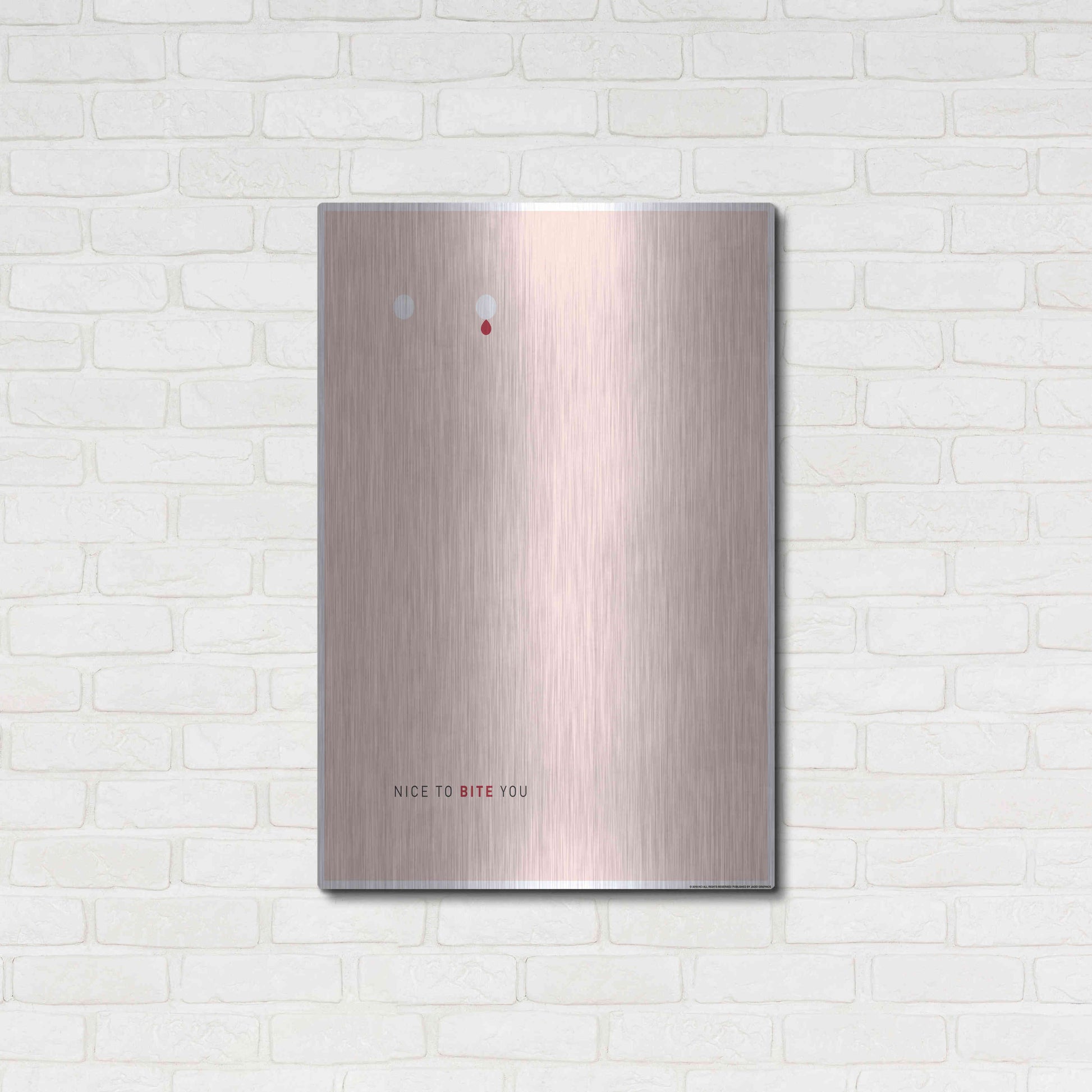 Luxe Metal Art 'Bite You' by JJ Brando, Metal Wall Art,24x36