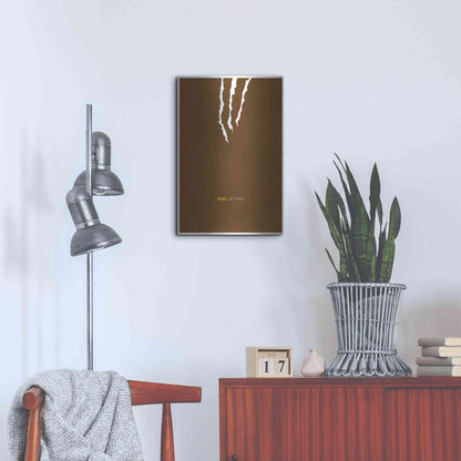 Luxe Metal Art 'Howl At This' by JJ Brando, Metal Wall Art,16x24