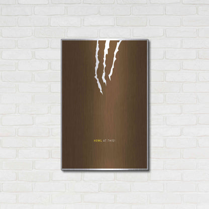 Luxe Metal Art 'Howl At This' by JJ Brando, Metal Wall Art,24x36