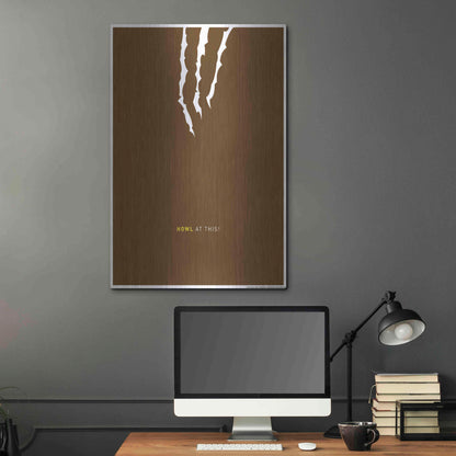 Luxe Metal Art 'Howl At This' by JJ Brando, Metal Wall Art,24x36