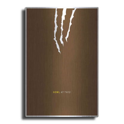 Luxe Metal Art 'Howl At This' by JJ Brando, Metal Wall Art