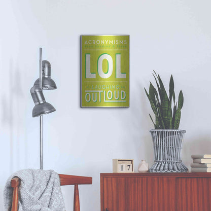 Luxe Metal Art 'Lol' by JJ Brando, Metal Wall Art,16x24