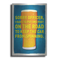 Luxe Metal Art 'Sorry Officer' by JJ Brando, Metal Wall Art