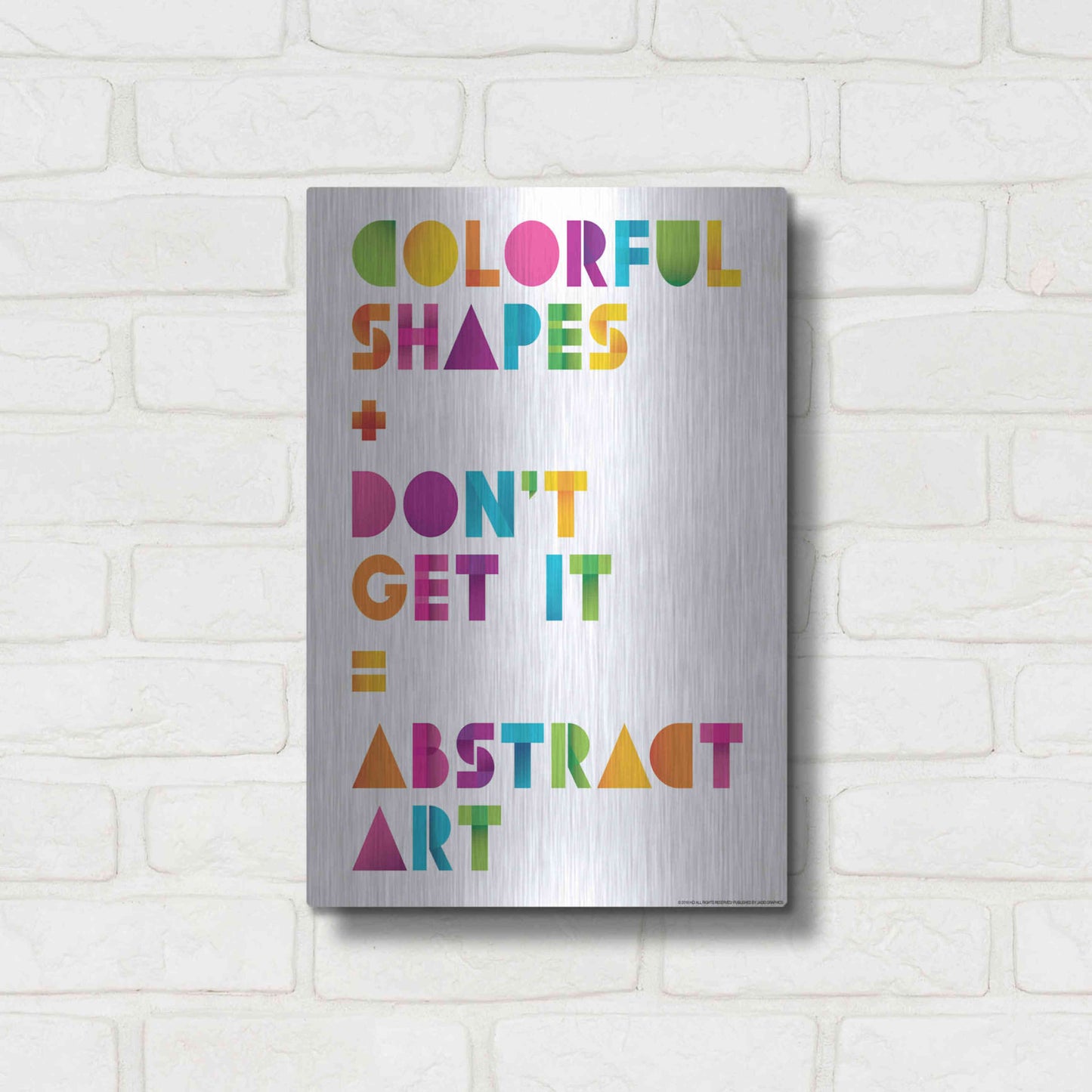 Luxe Metal Art 'Abstract Art' by JJ Brando, Metal Wall Art,12x16