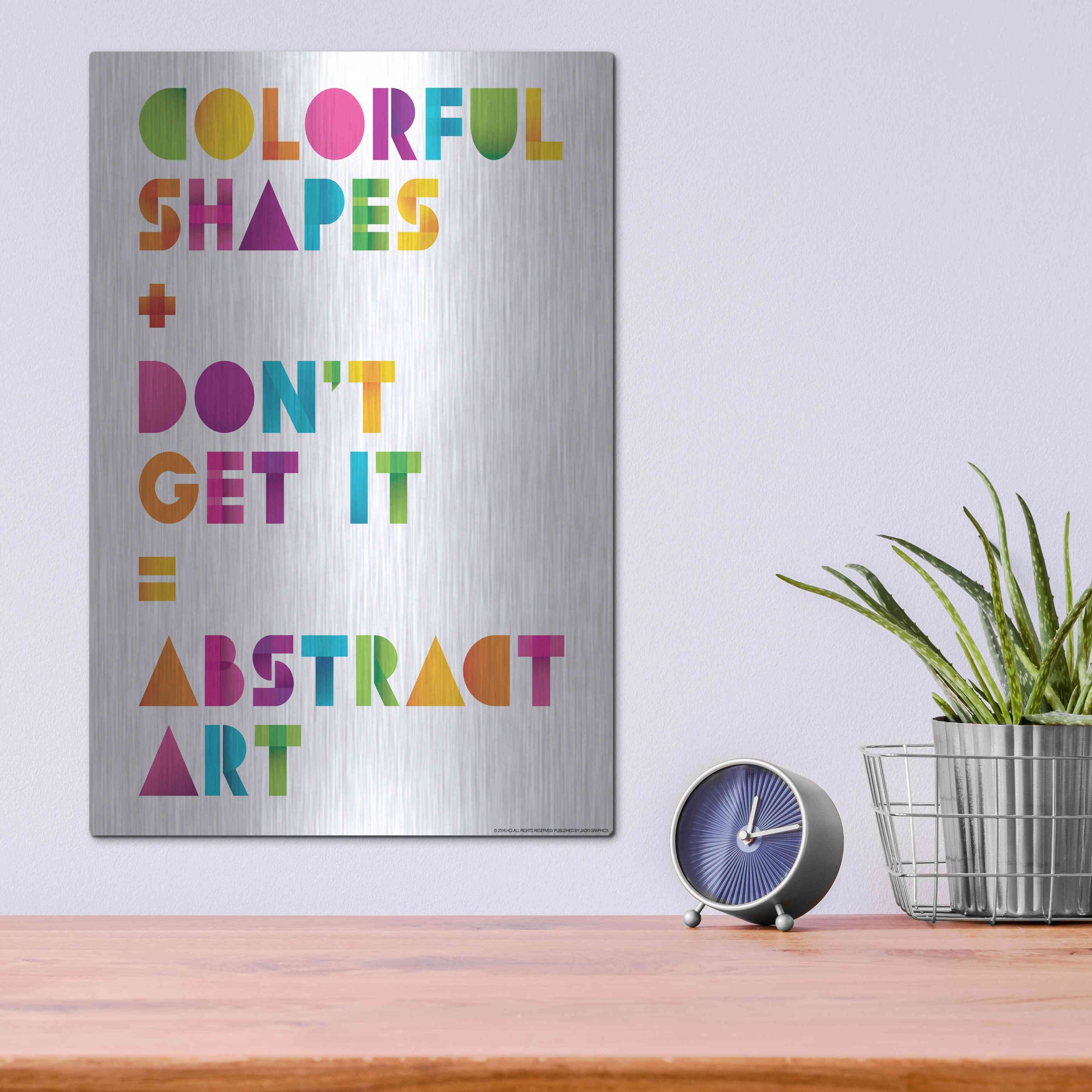 Luxe Metal Art 'Abstract Art' by JJ Brando, Metal Wall Art,12x16