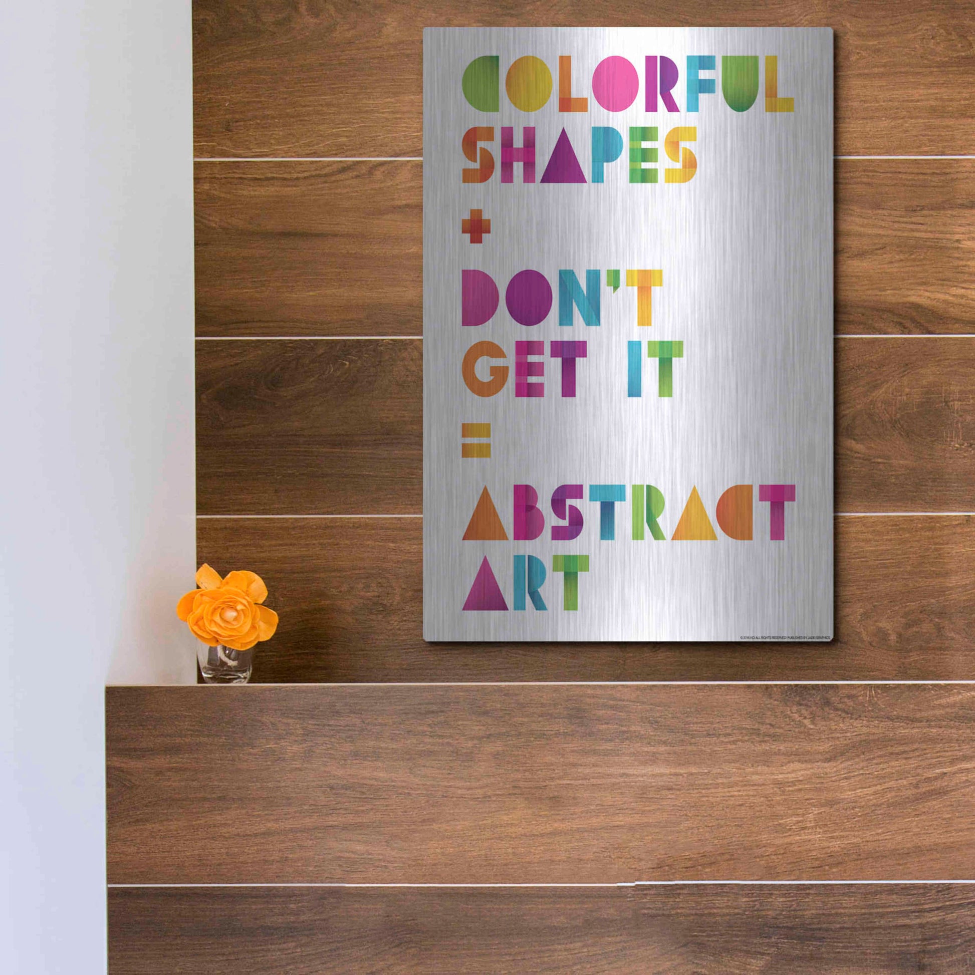 Luxe Metal Art 'Abstract Art' by JJ Brando, Metal Wall Art,12x16