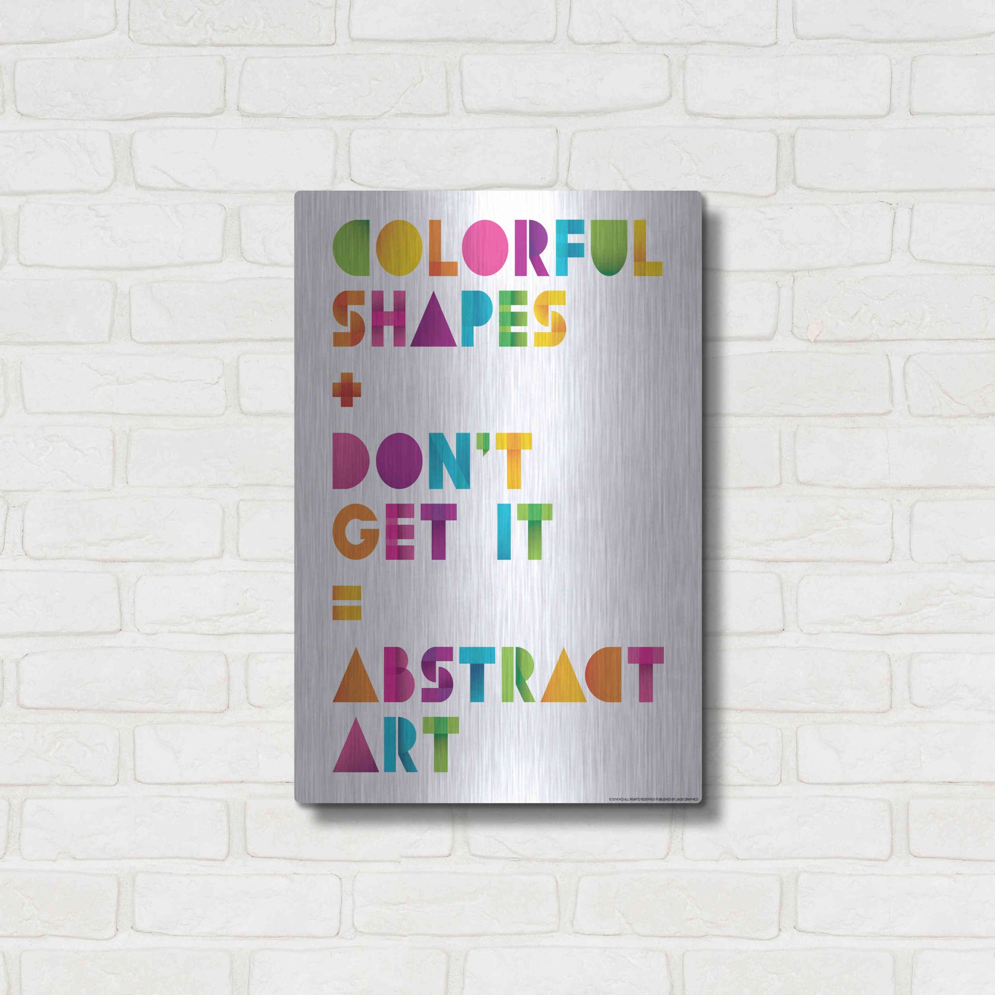 Luxe Metal Art 'Abstract Art' by JJ Brando, Metal Wall Art,16x24