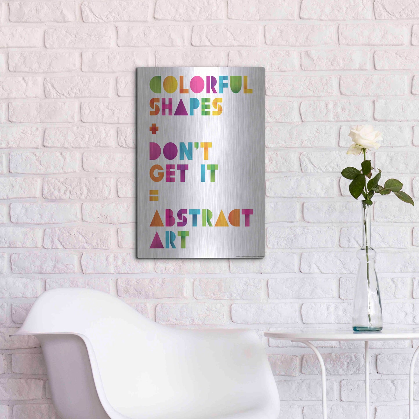 Luxe Metal Art 'Abstract Art' by JJ Brando, Metal Wall Art,16x24