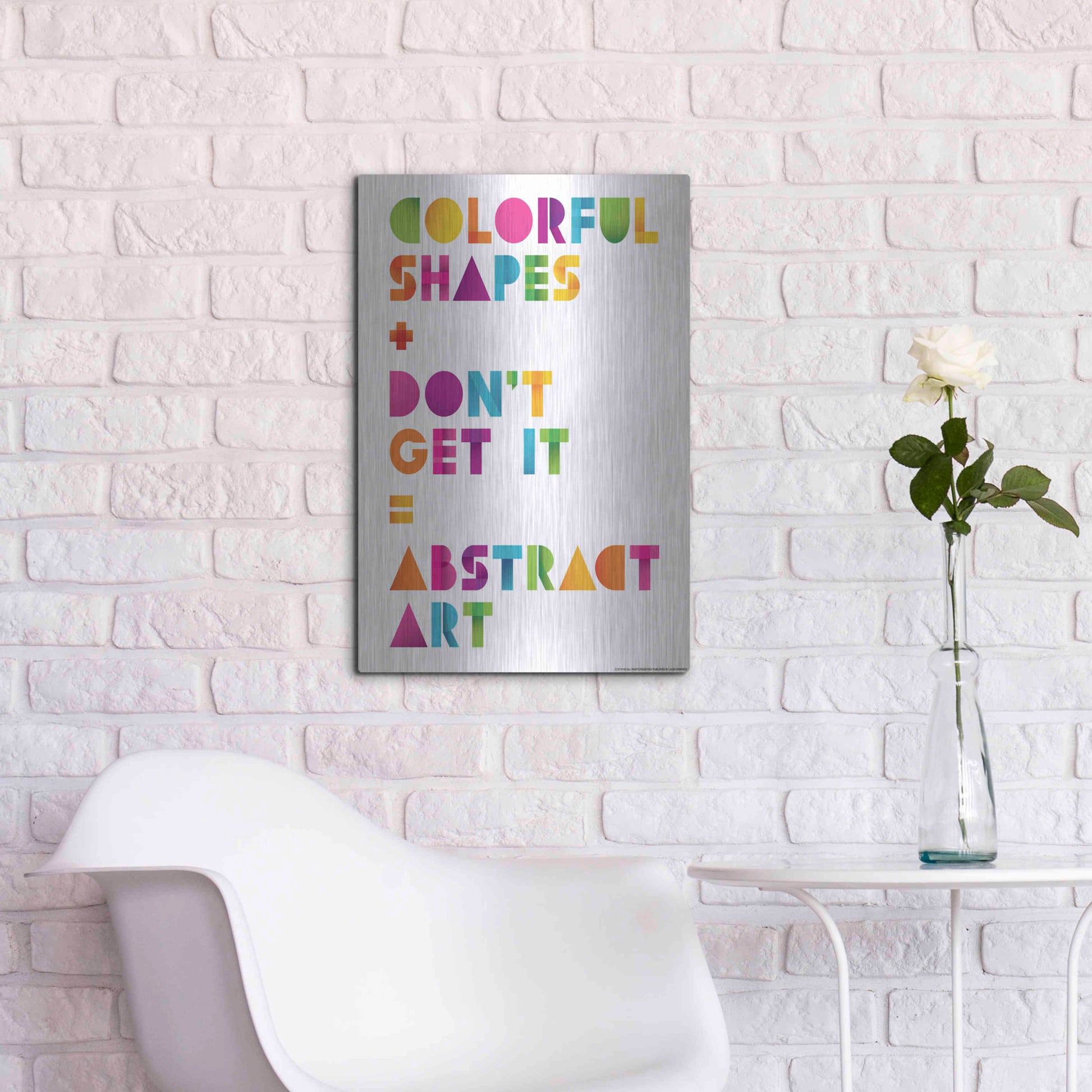 Luxe Metal Art 'Abstract Art' by JJ Brando, Metal Wall Art,16x24