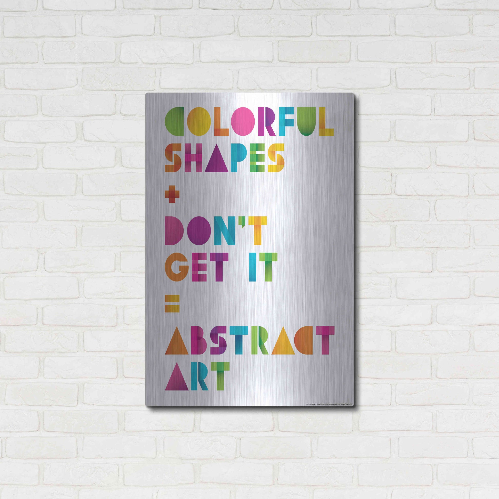 Luxe Metal Art 'Abstract Art' by JJ Brando, Metal Wall Art,24x36