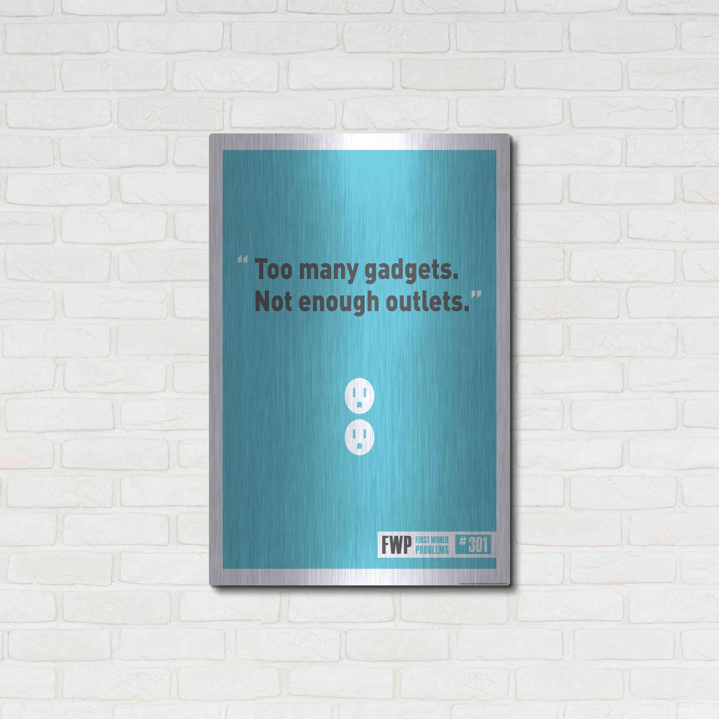 Luxe Metal Art 'Gadgets' by JJ Brando, Metal Wall Art,24x36