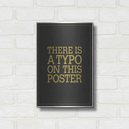 Luxe Metal Art 'Typo' by JJ Brando, Metal Wall Art,12x16