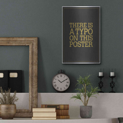 Luxe Metal Art 'Typo' by JJ Brando, Metal Wall Art,12x16