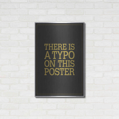 Luxe Metal Art 'Typo' by JJ Brando, Metal Wall Art,24x36