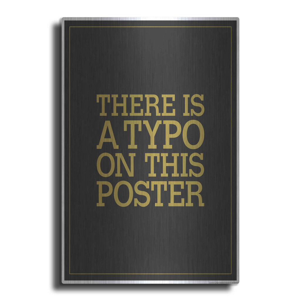 Luxe Metal Art 'Typo' by JJ Brando, Metal Wall Art